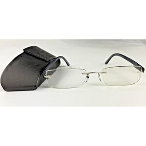 Silhouette 7608 6060 Silver Half Rim Rect Mens 19-140mm Eyeglasses FRAMES ONLY